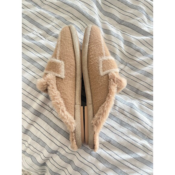 VIVAIA Round Toe Fluffy Mule Slippers in Khaki Brown Women’s Size 39 - Picture 8 of 10